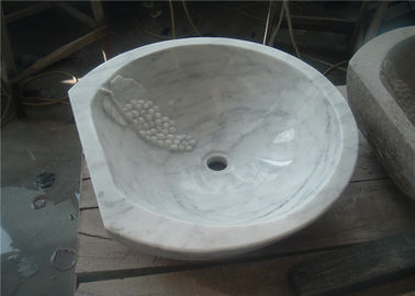 China Van de Gootsteencarrara van het luxenatuursteen het Witte Marmeren Materiaal met Gesneden Druif leverancier