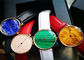 Multi de Steenambacht van de Kleurenluxe, het Hoge Horloge van het Beëindigenkwarts met Marmeren Wijzerplaat leverancier