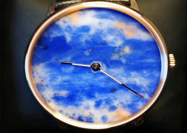 China Het charmante Horloge van de het Kwartsbeweging van Natuursteenambachten met Natuurlijke Marmeren Wijzerplaat leverancier