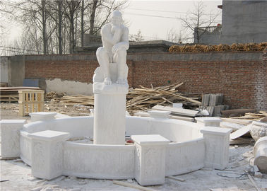 China Luxe sneed de Decoratieve het Modelleren Steen voor de Hand van de Villatuin Witte Marmeren Fontein leverancier