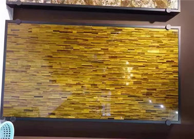 China De gele Halfedelsteen van de Edelsteenplakken van het Tijgeroog Semi met Luxeverschijning leverancier