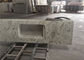 Witte Countertops van de Graniet Prefabkeuken met Opgepoetste Verlichte Rand Aangepaste Grootte leverancier